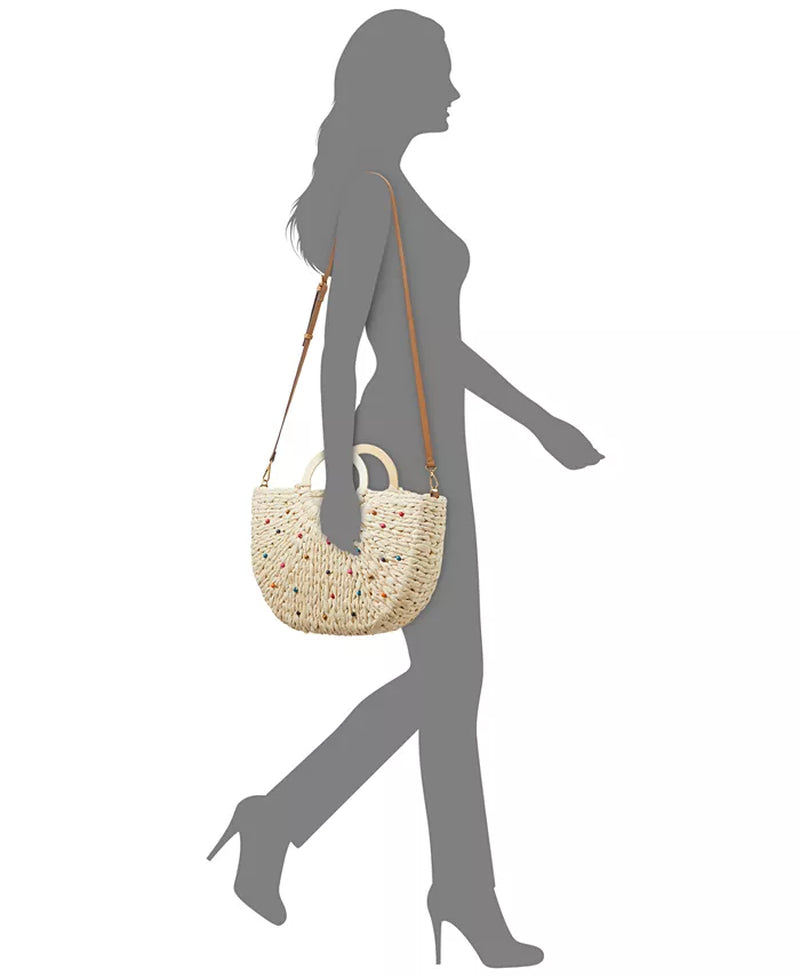 Straw Tote Crossbody, Created for Macy'S